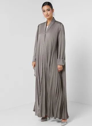 Shawl Collar Open Abaya