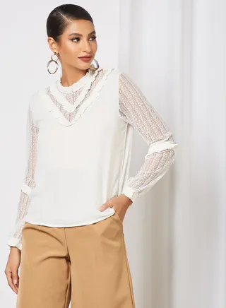 Sheer Panel Top White