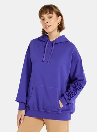 Basic Oversized Hoodie Blue 