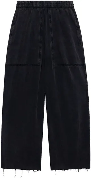 Cropped Wide-Leg Trousers