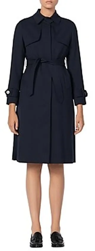 Sandro Pleat-Back Trench Coat