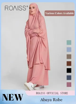 2-Piece Ladies Abaya Style Abaya Dress Ladies Ethnic Traditional Wear 