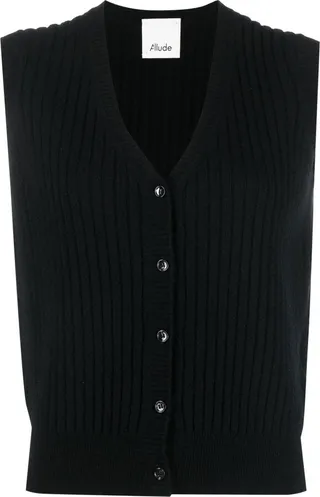 Cashmere Ribbed-Knit Top