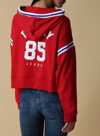 85 Rib Insert Long Sleeve Hoodie Samba 