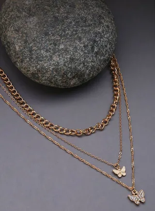 Pack of 3 Butterfly Designer Chain