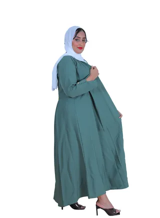 Green Crepe Practical Abaya Is A Distinctive Practical Abaya 