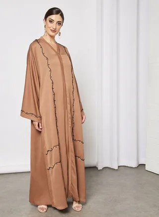 Abaya With Matching Beadwork 