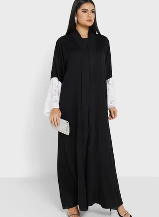 Embellished Detail Abaya With Sheila 