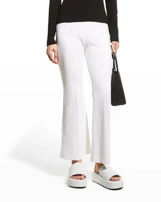 Cropped Flare-Leg Trousers