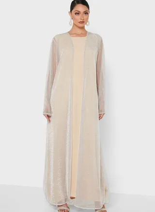Longline Printed Abaya 