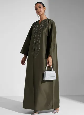 Embellished Detail Abaya