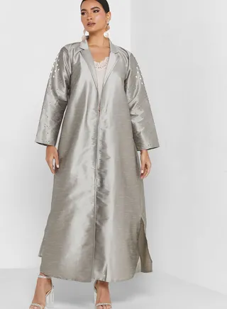 Embellished Detail Abaya With Sheila 