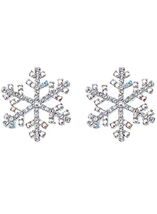 Snowflake Alloy Stud Earrings 