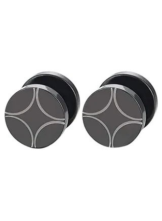 2 Pair Cross  Metal Ear Studs 
