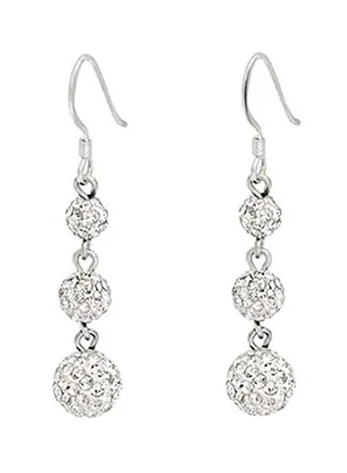 Sterling Silver Metal Dangle Earrings 