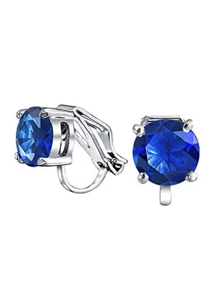 Rhodium Plated Brass Cubic Zirconia Studded Stud Earrings 