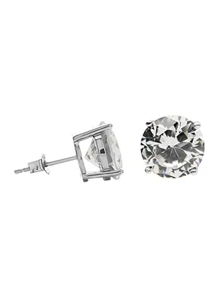 925 Sterling Silver Gemstones Stud Earrings 