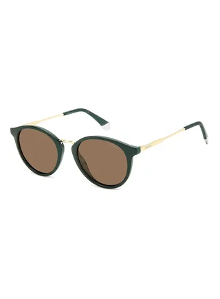 Unisex UV Protection Round Sunglasses - Pld 4147/S/X Green 51 - Lens Size: 51 Mm 
