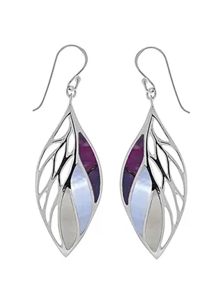 925 Sterling Silver Leaf Earrings 