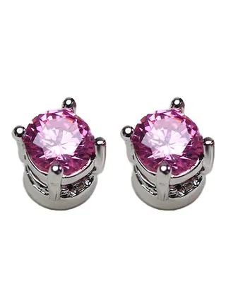 Rhinestone Inlaid Magnetic Ear Studs 