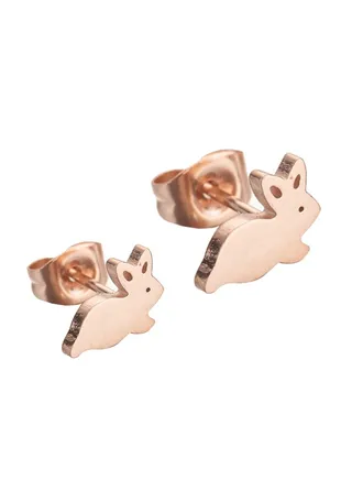 Alloy Rabbit Pattern Stud Earrings 