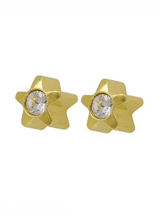 3MM Star Shape 4K Pure Gold Plated Ear Studs 