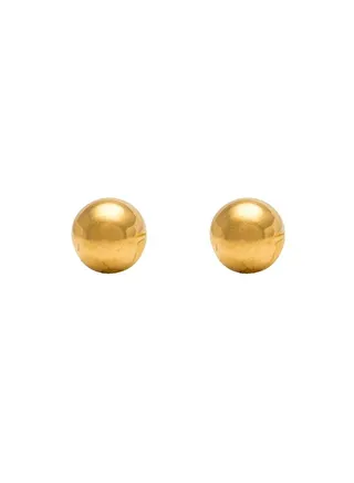 4MM Ball 24K Pure Gold Plated Ear Studs 