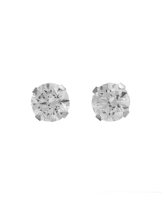 5MM Cubic Zirconia Allergy Free Stainless Steel Ear Studs 