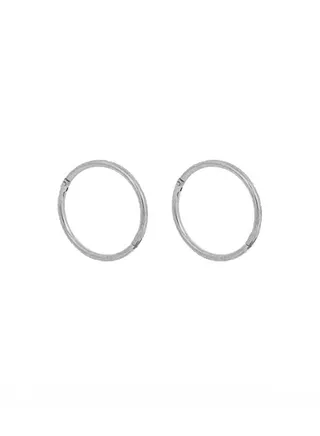 Smooth Hinged Hoops Allergy Free Stainless Steel Ear Studs 