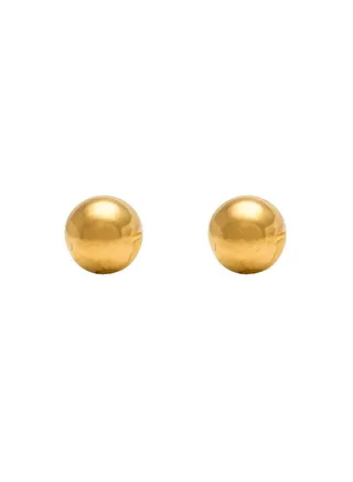 5MM Ball 24K Pure Gold Plated Ear Studs 