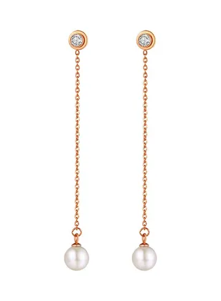 Long Chain Dangle Drop Earrings 
