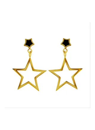 Alissa Star Shaped Dangle Earrings 