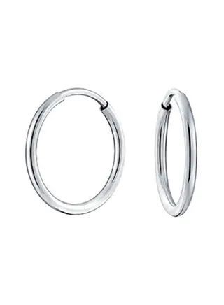 925 Sterling Silver Tiny Round Shape Thin Tube Hoop Earrings 