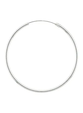 925 Sterling Thin Endless Hoop Earrings 