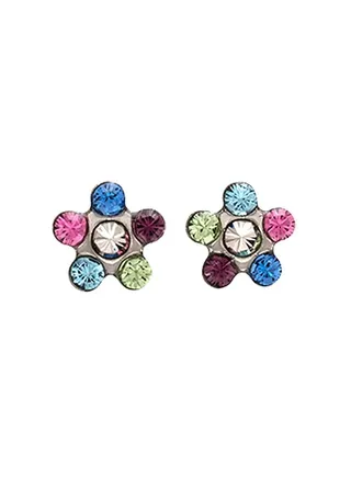 Daisy Rainbow Allergy Free Stainless Steel Ear Studs 