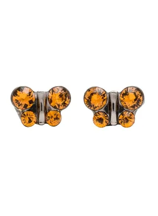 November Topaz Butterfly Shape Allergy-Free Stainless Steel Ear Studs 