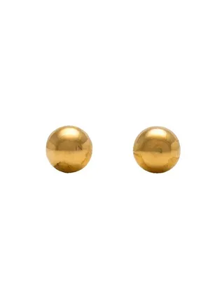 3MM Ball 24K Pure Gold Plated Ear Studs 