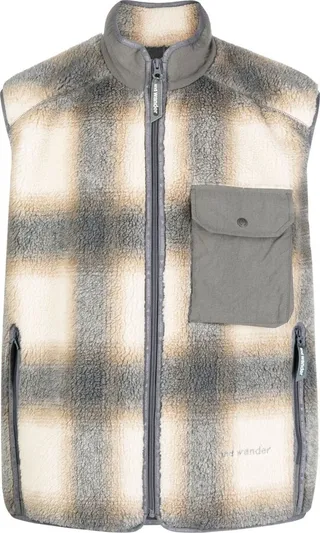 Plaid-Check Pattern Vest