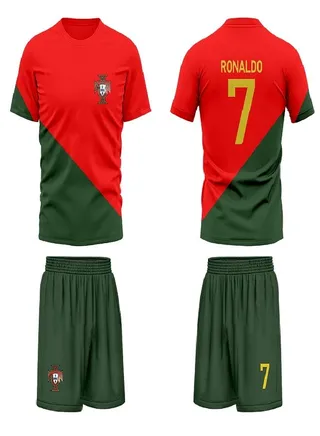 Portugal Cristiano Ronaldo Jersey Set For Kids and Adults 