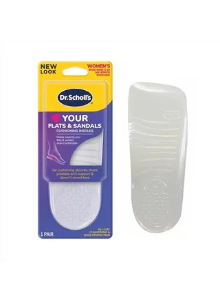 ® Love Your Flats & Sandals 3/4 Length Insoles, All-Day Comfort, Relieve & Prevent Shoe Discomfort, Absorbs Shock, Arch Support, No-Show Discreet Insert, 1 Pair 