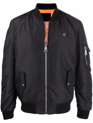 TM logo-print bomber jacket