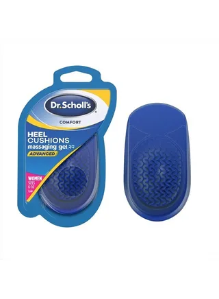 Heel Cushions with Massaging Gel Advanced // All-Day Shock Absorption and Cushioning to Relieve Heel Discomfort (for Women's 6-10, Also Available for Men's 8-13) 