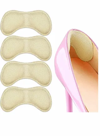 Heel Cushions for Shoes, 4 Pairs Heel Grips and Shoe Inserts Women and Men, Heel Protectors, Heel Pads, High Heel Insert Preventing Heel Rubbing and Blisters 
