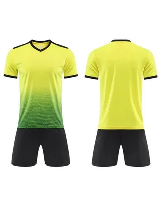 2-pieces Breathable and lightweight Men's And Women's Football Shirt 