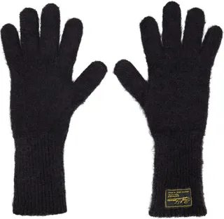 Raf Simons Black Mohair Gloves