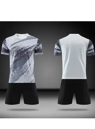 2-pieces Breathable and lightweight Men's And Women's Football Shirt 