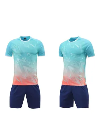 2-pieces Breathable and lightweight Men's And Women's Football Shirt 