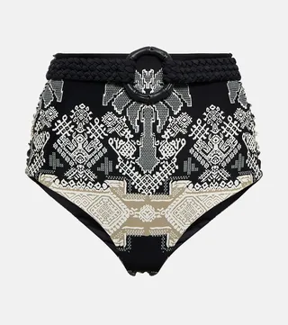 Printed reversible bikini bottoms