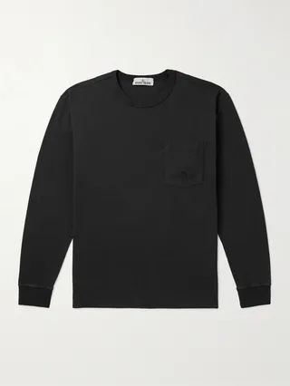 Logo-Embroidered Garment-Dyed Cotton-Jersey T-Shirt