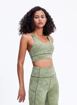 Yoga Exercise Fitness Running Bra Green 